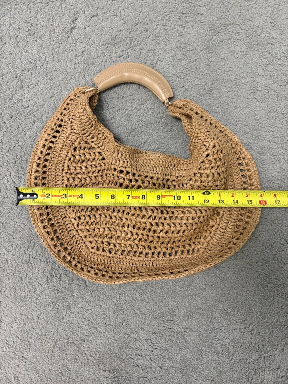 Anthropologie Raffia Hobo Bag Natural Color - Picture 3 of 7